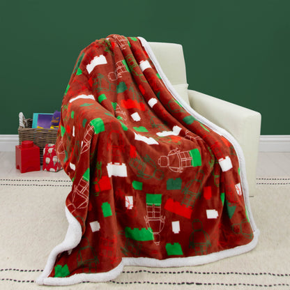 LEGO Minifigures Sherpa-Backed Throw Blanket 5008992 (Ages 6+) - View 5