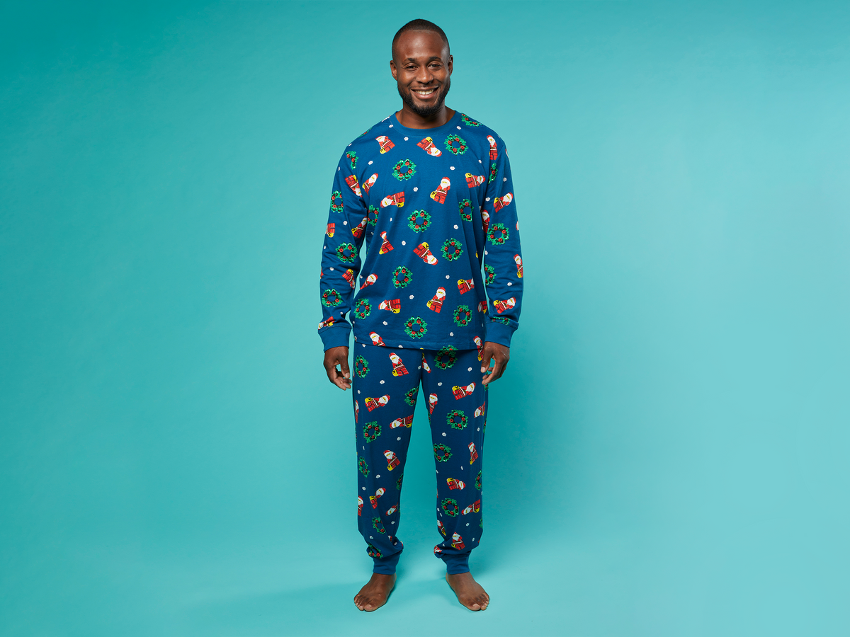 LEGO Minifigures Adult Pyjamas in Navy, Apparel for Ages 4+ - View 4