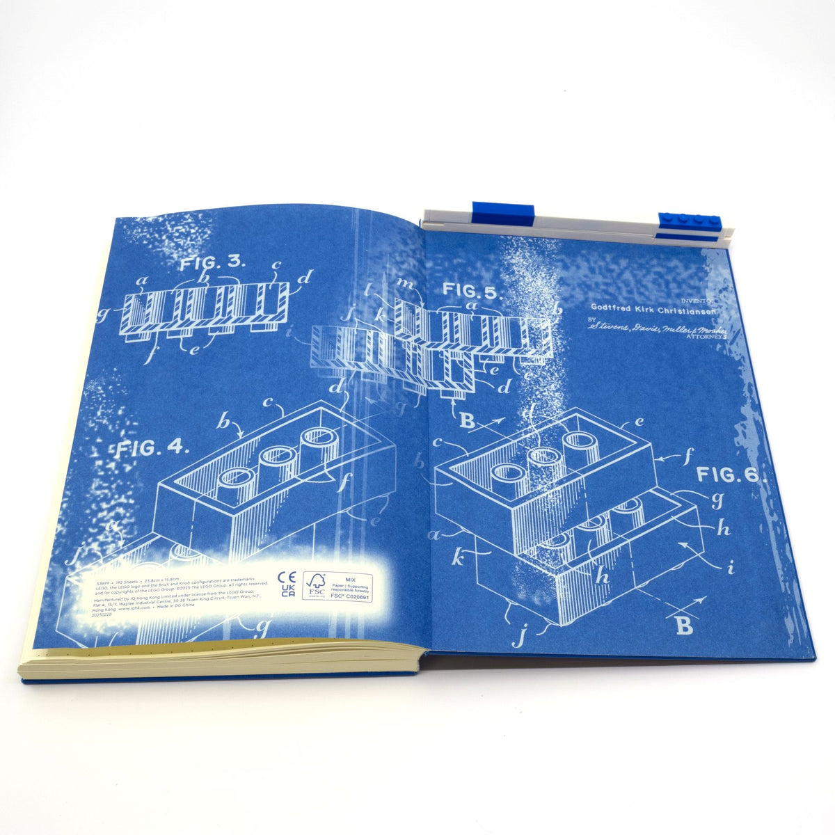 LEGO Locking Notebook with Gel Pen - 2x3 Blue 5009562 (Ages 6+) - View 6