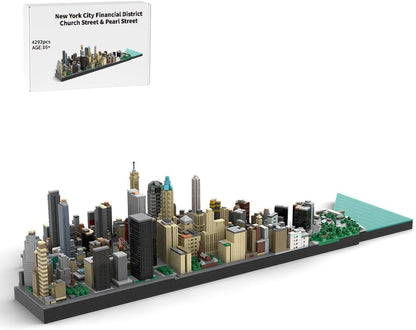 Brick-built Lower Manhattan street corner with office towers and storefronts – view 5