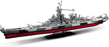 Long brick-built Iowa-class battleship on a wheeled base – view 5