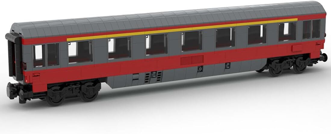 Brick-built 6-wide first class passenger train car with windows and doors – view 2