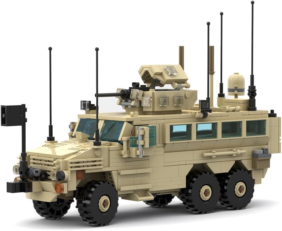 Green brick-built modern main combat tank with angular turret and long gun – view 2