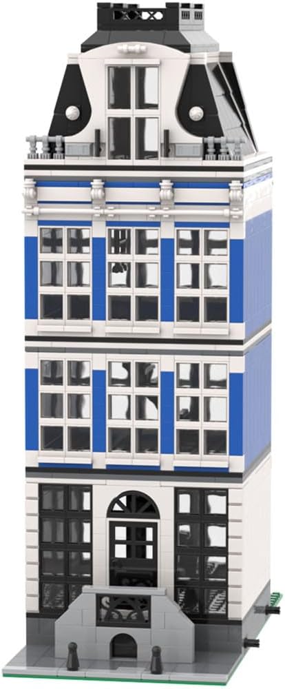 Narrow brick-built Amsterdam canal house with gabled roof and tall windows – view 2