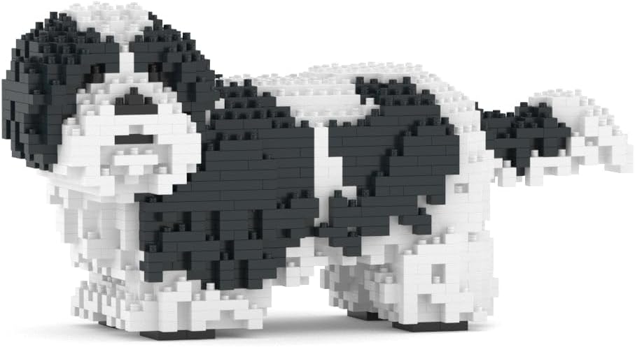 Brick-built Shih Tzu dog sculpture – view 3