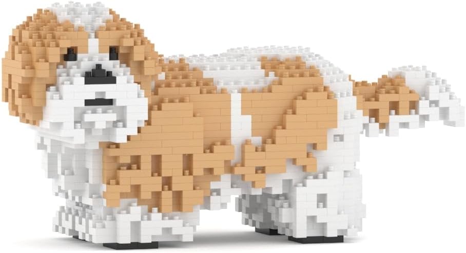 Brick-built Shih Tzu dog sculpture – view 2
