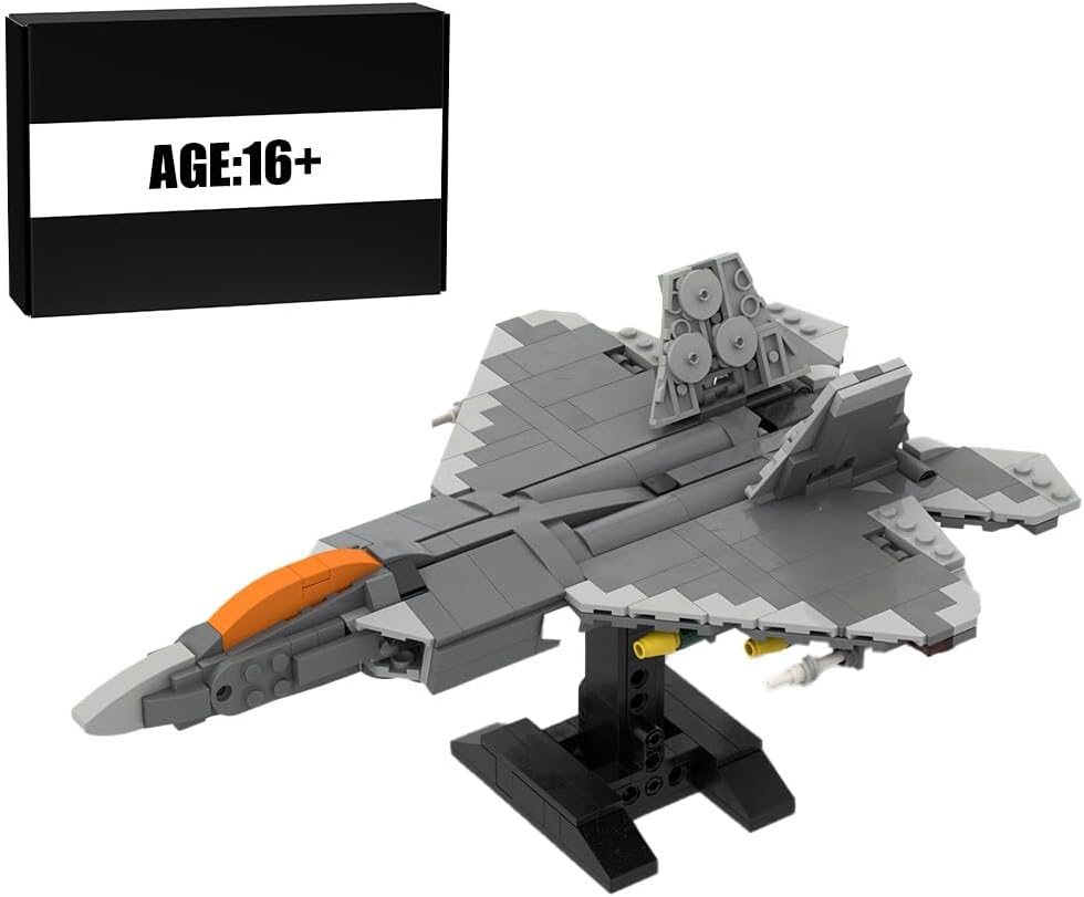 Brick-built stealth attack drone model shown from above – view 3