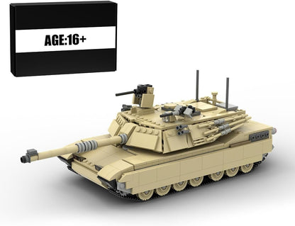 Tan brick-built American infantry fighting vehicle with turret and tracks – view 2