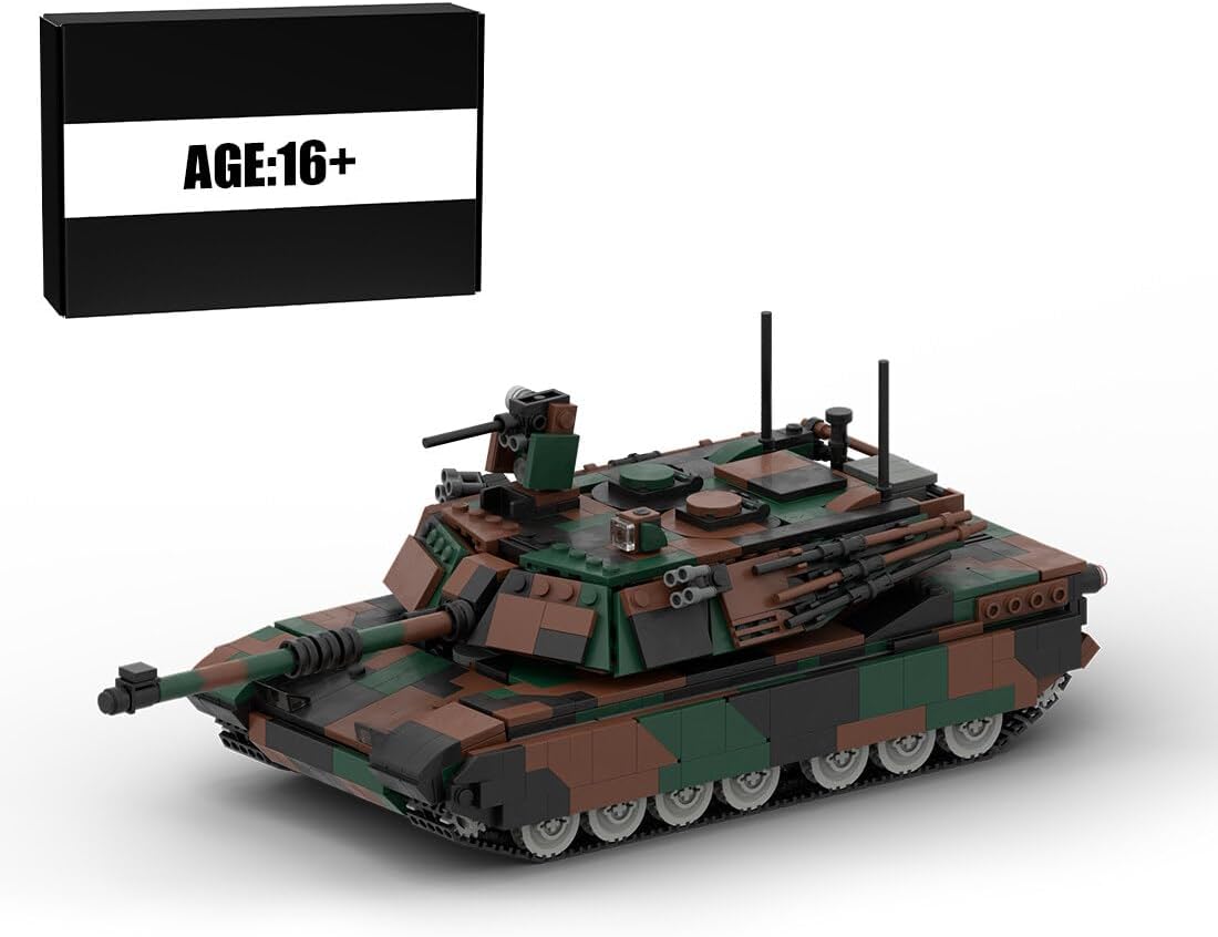 Camouflage brick-built tracked rocket launcher vehicle – view 2