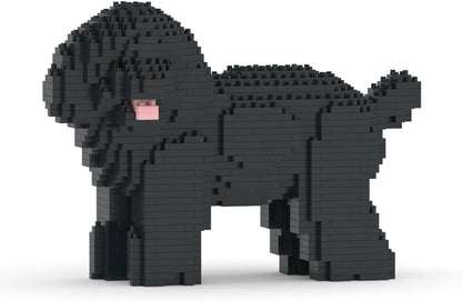 Brick-built toy poodle sculpture in light brown – view 4