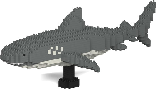 Tiger shark brick sculpture with lifelike body shape