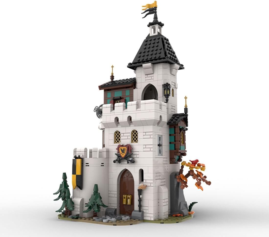 Brick-built medieval stone castle for dragon knights – view 2