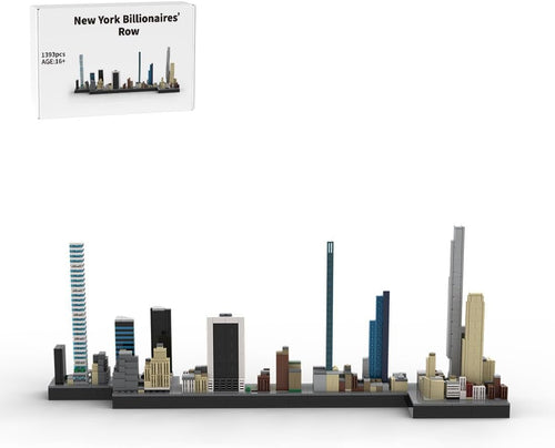 Built New York skyline brick model of tall Midtown Manhattan skyscrapers
