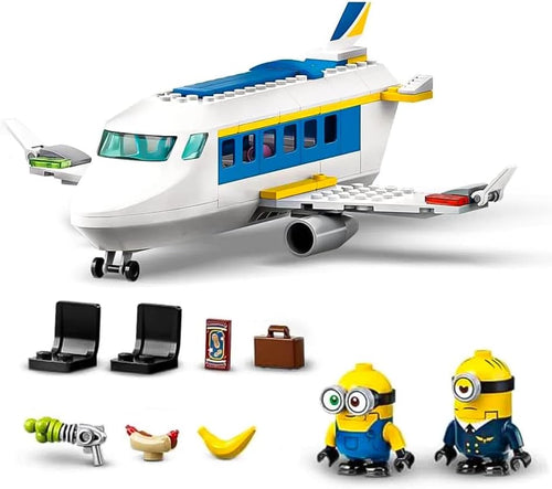 Small toy plane brick model with removable roof and two yellow sidekick figures