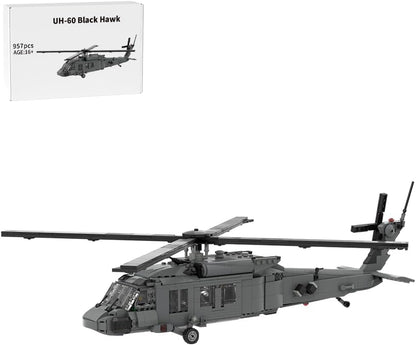 Dark brick-built military utility helicopter at 1/35 scale