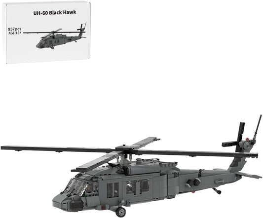 Dark brick-built military utility helicopter at 1/35 scale