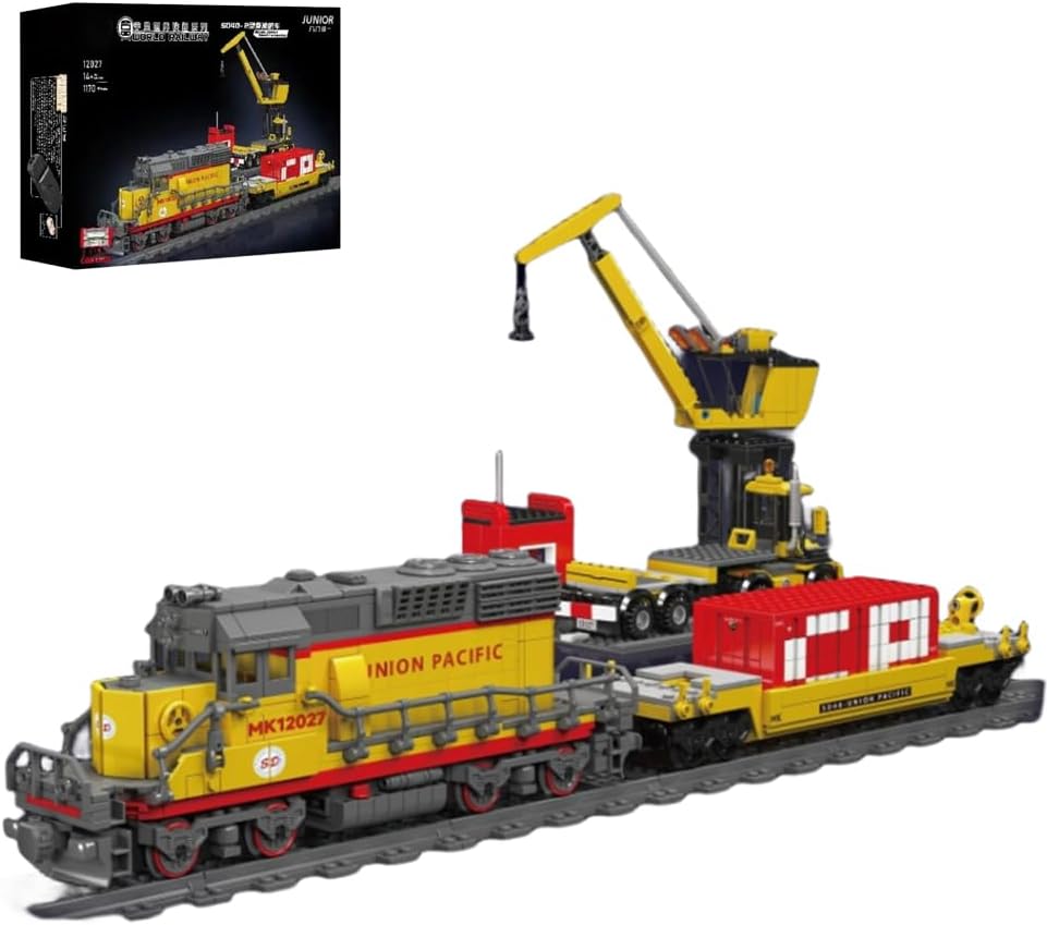 Brick-built freight diesel locomotive model in classic road livery
