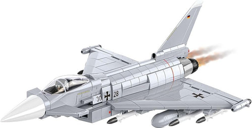 Brick-built grey delta-wing fighter jet with German air force markings