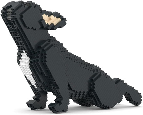 Brick-built French bulldog sculpture