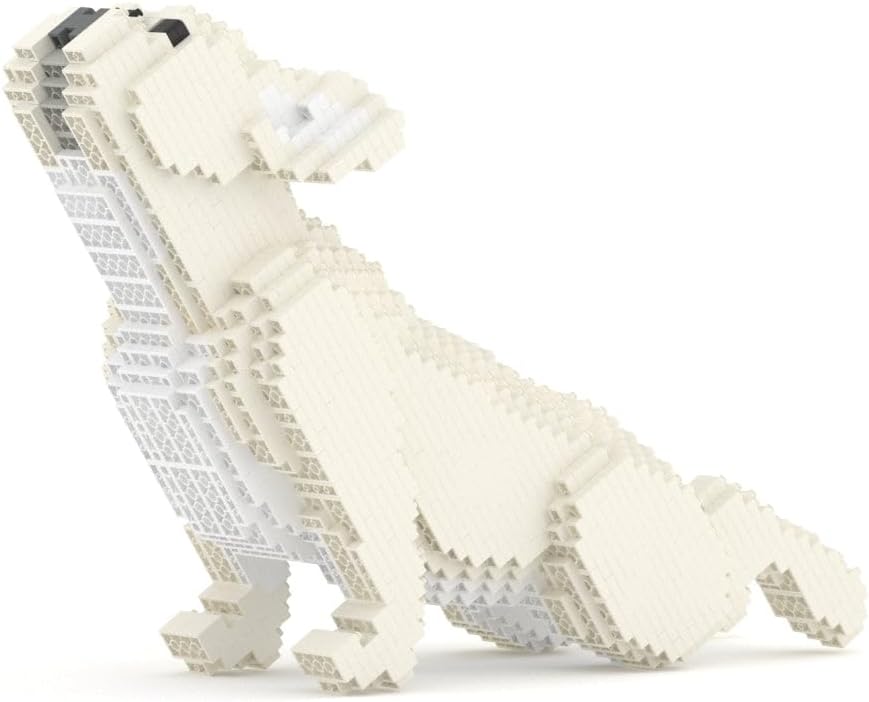 Brick-built French bulldog sculpture – view 4