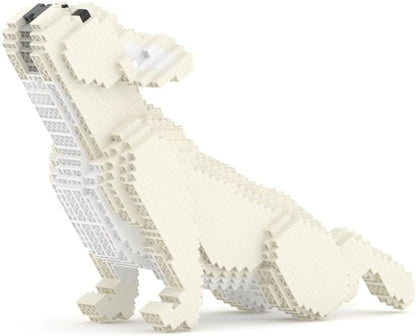 Brick-built French bulldog sculpture – view 4