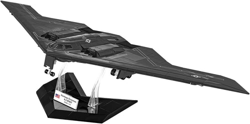 Built flying-wing stealth bomber brick model at 1:100 scale