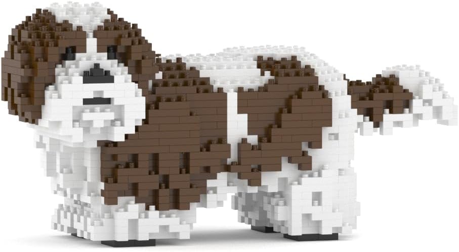 Brick-built Shih Tzu dog sculpture