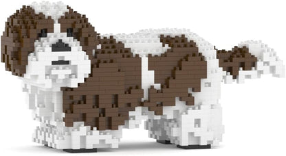 Brick-built Shih Tzu dog sculpture