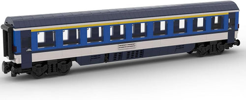 Brick-built 6-wide first class passenger train car with windows and doors