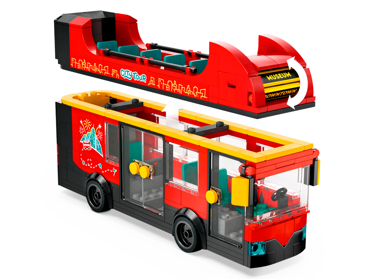 LEGO City Red Double-Decker Sightseeing Bus 60407 Building Set (384 Pieces) - View 4