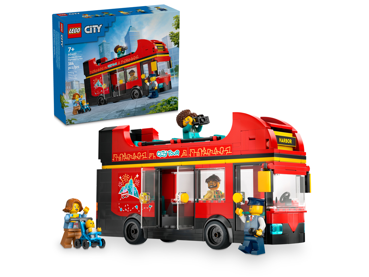 LEGO City Red Double-Decker Sightseeing Bus 60407 Building Set (384 Pieces) - View 2