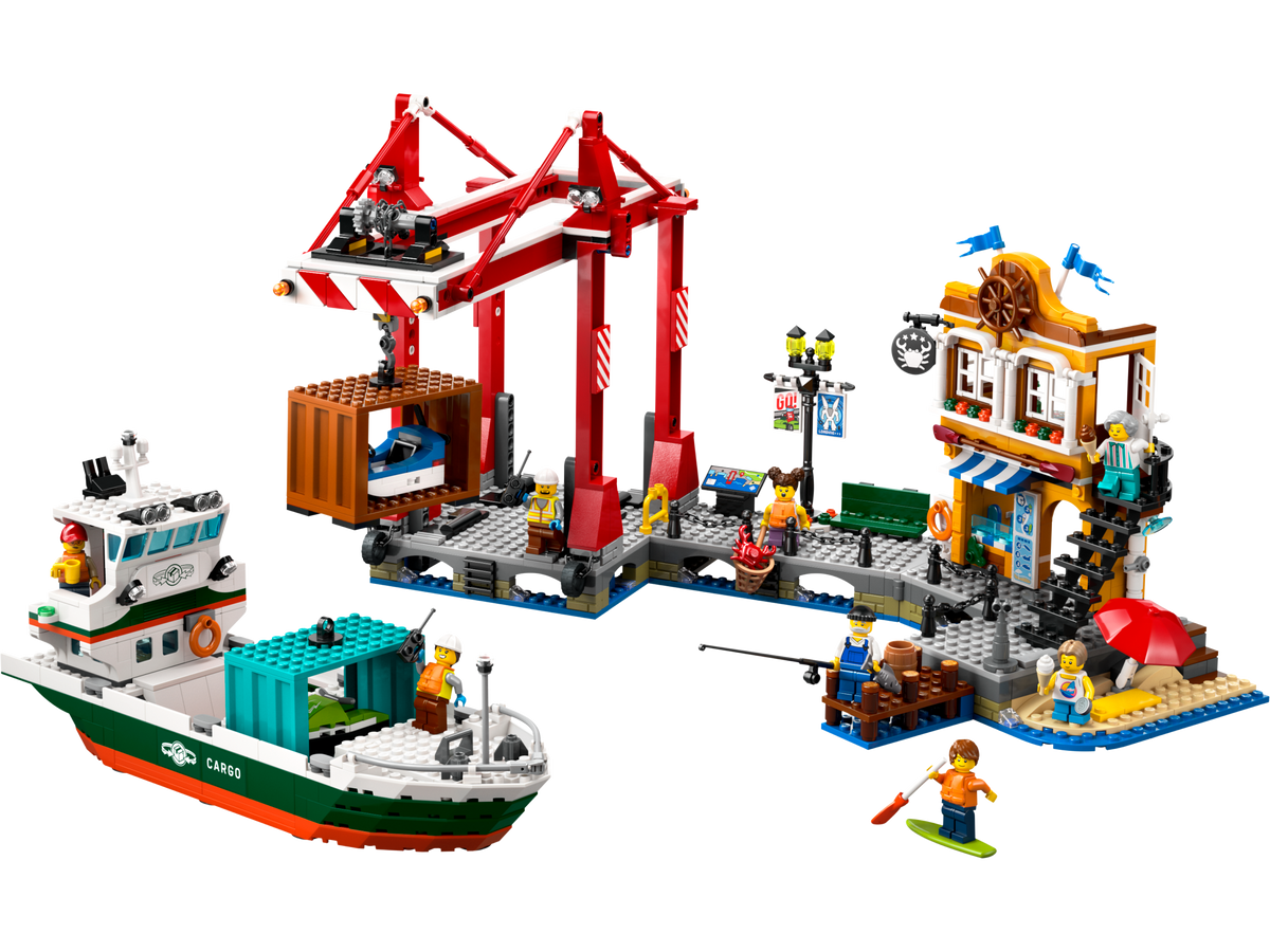 LEGO City Seaside Harbor with Cargo Ship 60422 Building Set (1,226 Pieces)