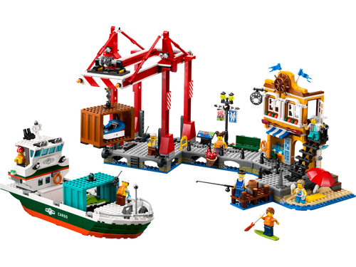 LEGO City Seaside Harbor with Cargo Ship 60422 Building Set (1,226 Pieces)