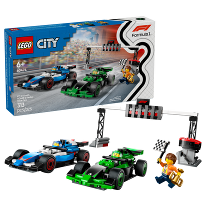 LEGO City F1 Grid with VCARB & Sauber Race Cars 60474 Building Set (313 Pieces) - View 2
