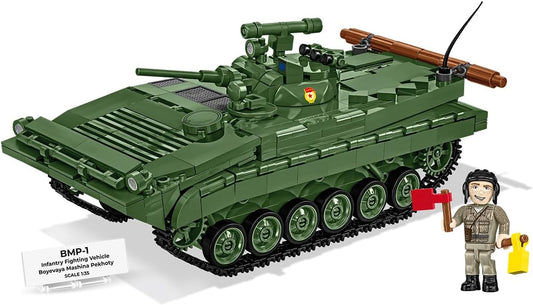 Green brick infantry fighting vehicle with tracks and small turret