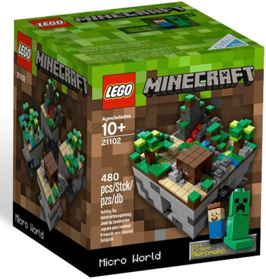 Cube-style brick landscape inspired by a blocky sandbox video game