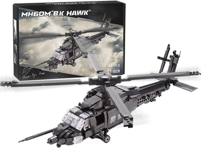 Built military helicopter brick model with open interior – view 2