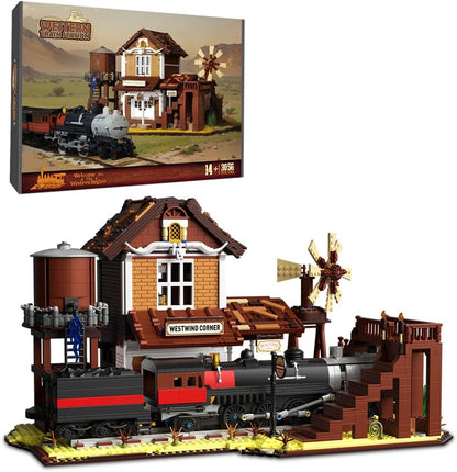 Brick-built Wild West saloon bar with wooden facade and balcony – view 4