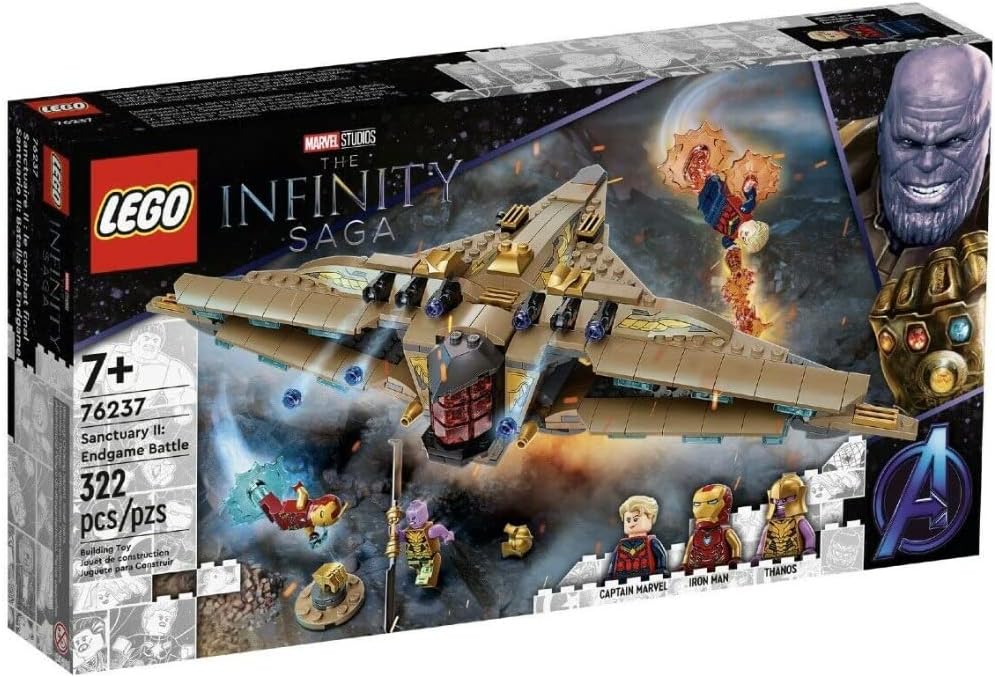 Brick-built villain warship spaceship model