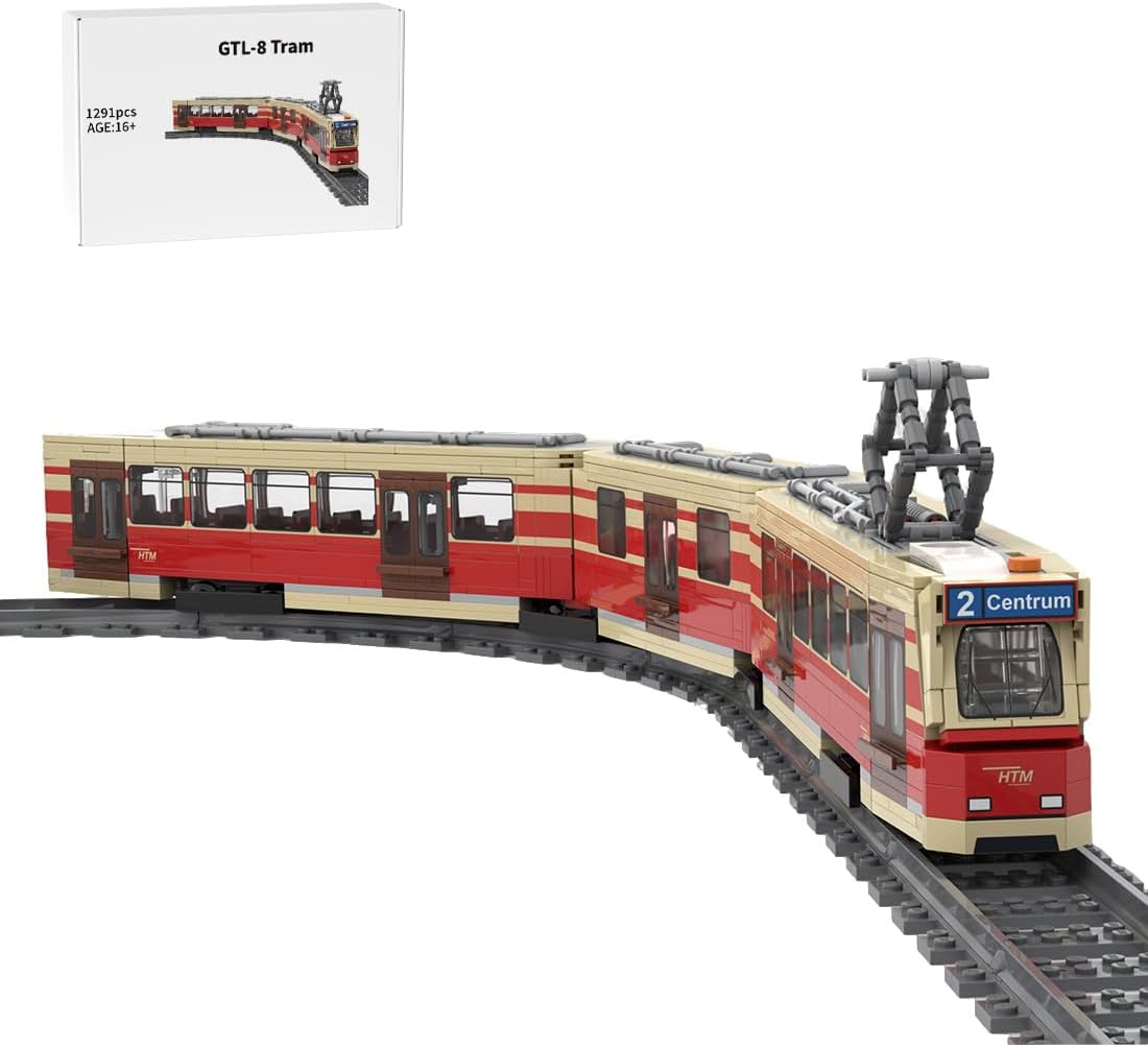Built black, orange and red vintage steam locomotive brick model with large driving wheels – view 3