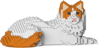 Brick-built ragdoll cat sculpture – view 4
