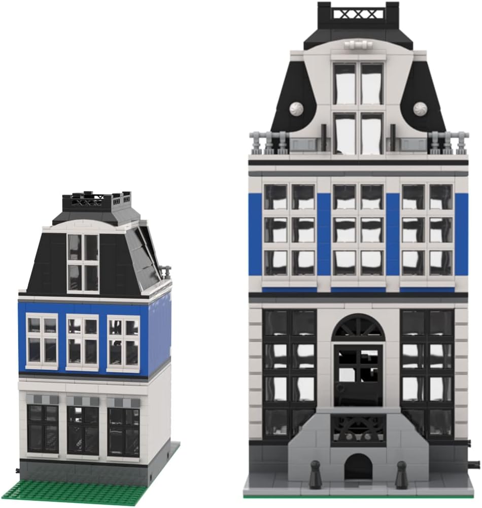 Narrow brick-built Amsterdam canal house with gabled roof and tall windows – view 3