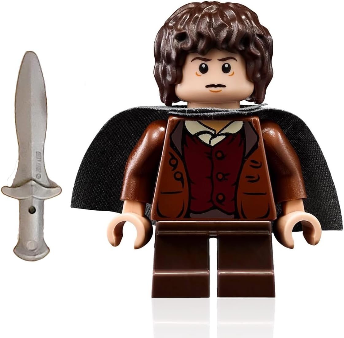 Halfling adventurer mini figure wearing a green cape