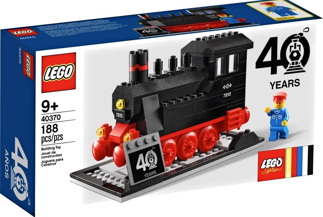 Small brick-built vintage steam engine locomotive