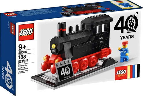 Small brick-built vintage steam engine locomotive