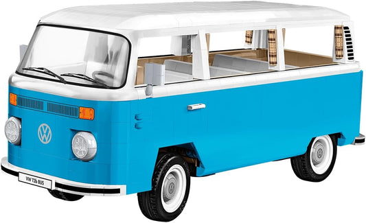 Built 1:12 scale retro camper van brick model