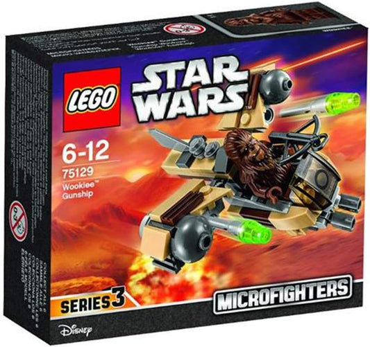 Small space gunship micro fighter brick model with alien warrior figure in cockpit
