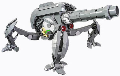 Built multi-legged crab-style battle droid robot brick model – view 2
