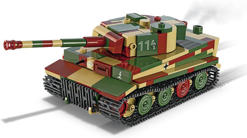 Small gray brick-built WWII heavy tank model at 1:48 scale