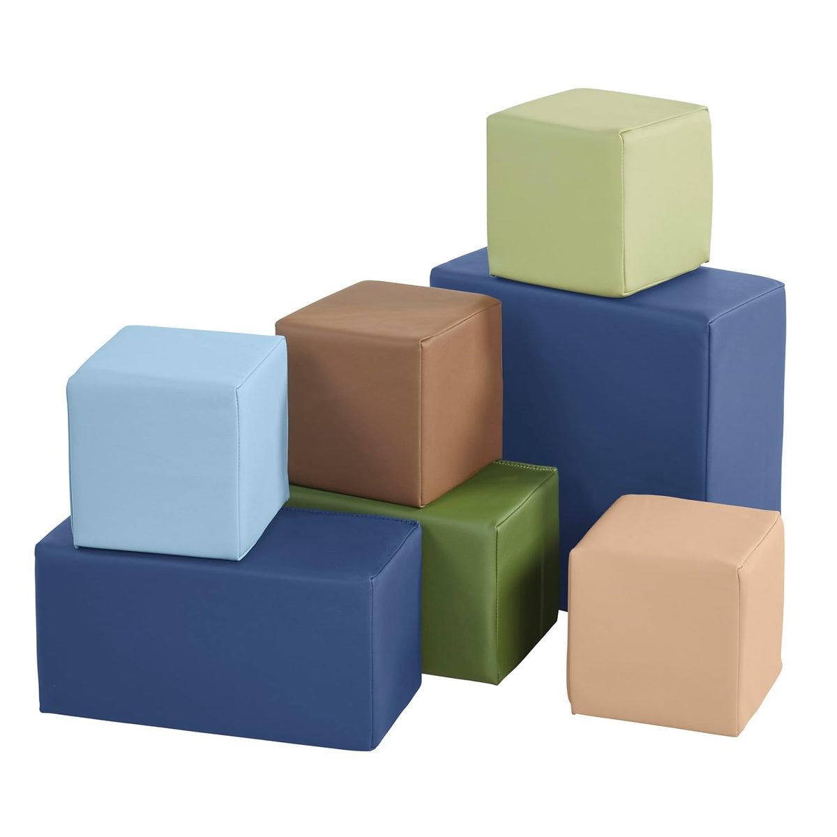 Seven big soft foam building blocks in assorted colors – view 3
